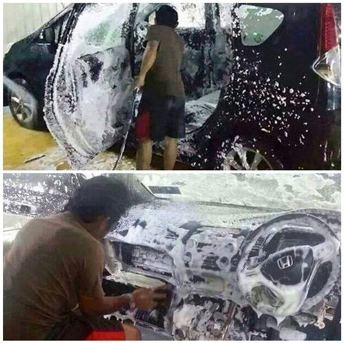 Rửa xe không thể kỹ hơn được nữa