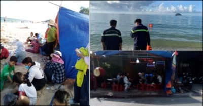 Cứu sống 3 người trên biển, nam thanh niên kiệt sức, bị sóng cuốn xa bờ