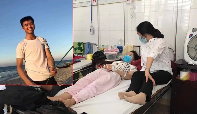 Lời kể của nữ sinh được cứu sống trước khi sinh viên Nguyễn Văn Nhã gặp sự cố ở biển.