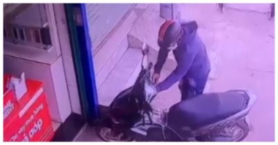 Clip: Trộm xe bất thành, kẻ trộm ‘trừng mắt’ thách thức chủ nhà