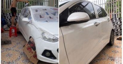 Khoe tự sơn ôtô hết 350 ngàn, tiết kiệm 8 triệu, gara lắc đầu